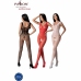 PASSION BS098 White Mesh Bodystocking One Size - Elegant Lace Design