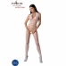 PASSION BS100 White Bodystocking - One Size, Elegant Mesh Design