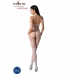 PASSION BS100 White Bodystocking - One Size, Elegant Mesh Design