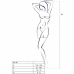 PASSION BS100 White Bodystocking - One Size, Elegant Mesh Design