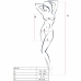 PASSION BS101 White Bodystocking - Mesh Lace, One Size, Elegant Design