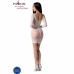 PASSION BS101 White Bodystocking - Mesh Lace, One Size, Elegant Design
