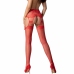 PASSION S027 Red Stockings with Decorative Garter, One Size