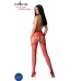 PASSION S027 Red Stockings with Decorative Garter, One Size