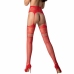 PASSION S030 Red Garter Stockings One Size - Elegant Lingerie Design