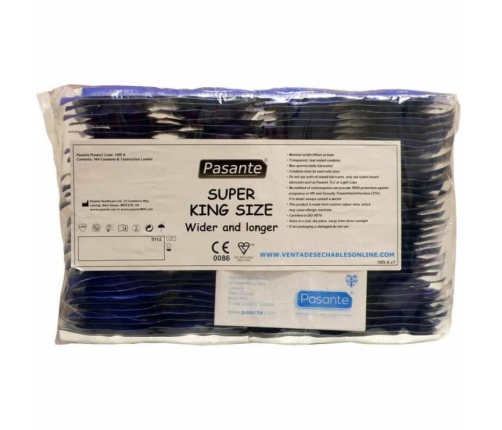 PASANTE - PRESERVATIVO TAMAÑO SUPER KING BOLSA 144 UNIDADES