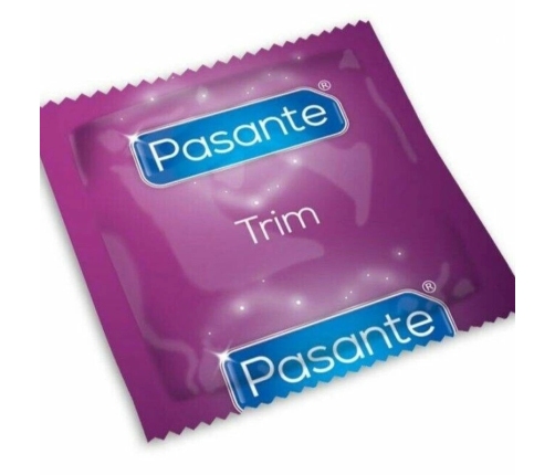 Pasante Trim Closer Fit 49mm Latex Condoms 144-Pack Transparent Smooth