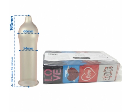 Pasante Love Bag 144 pcs - Transparent Latex, 54mm, Smooth Finish