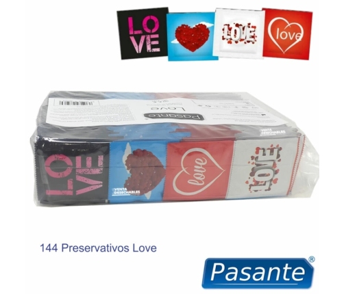 Pasante Love Bag 144 pcs - Transparent Latex, 54mm, Smooth Finish