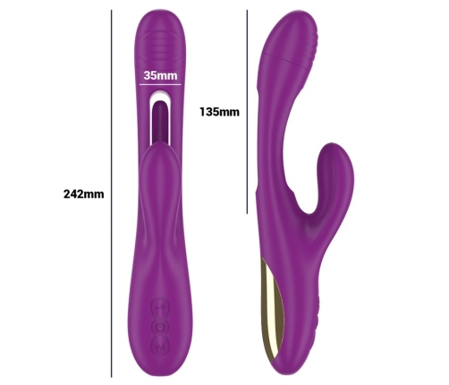 INTENSE - APOLO VIBRADOR MULTIFUNCIÓN RECARGABLE 7 VIBRACIONES CON LENGUA OSCILANTE MORADO
