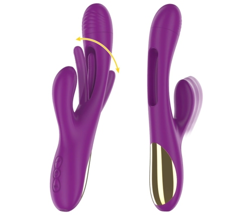 INTENSE - APOLO VIBRADOR MULTIFUNCIÓN RECARGABLE 7 VIBRACIONES CON LENGUA OSCILANTE MORADO