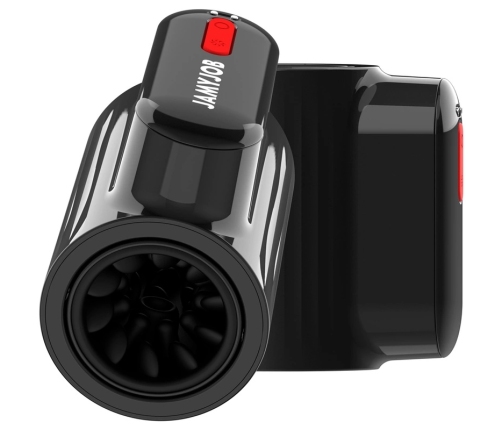 Jamyjob Vortex Tech Turbo Intimate Machine, 360° Rotation, Black-Red