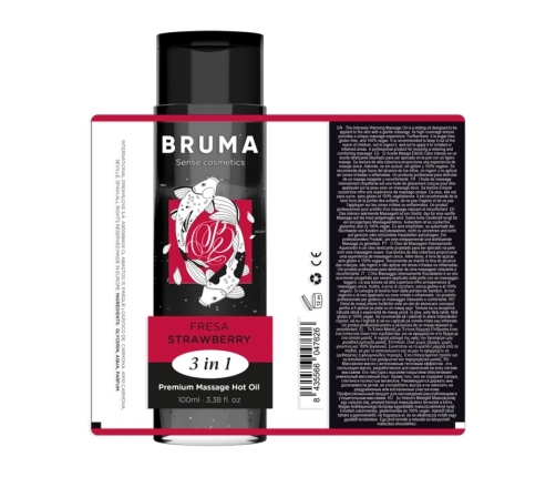 BRUMA Premium Massage Oil 3-in-1 Strawberry Warming Effect 100ml