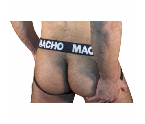 Macho MX25NN Jockstrap Black L - Semi-Transparent, Elastic Support