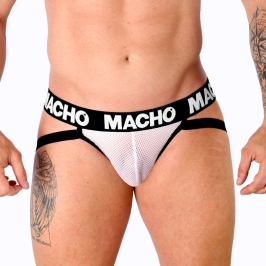 Macho MX26X1 Jockstrap White Mesh L - Breathable Athletic Support