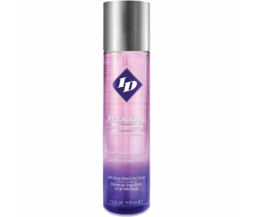 ID Pleasure Water-Based Lubricant 500ml with Ginkgo Biloba & Red Clover