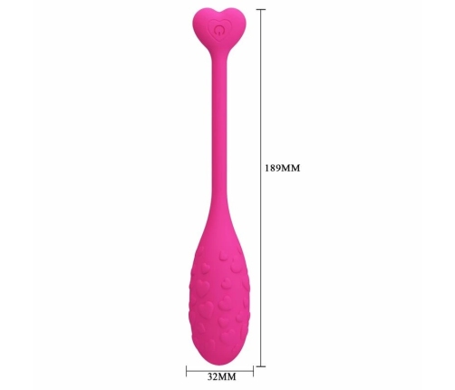 Pretty Love Fisher Pink App-Controlled Vibrating Smart Egg, 12 Modes