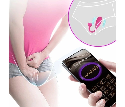Pretty Love Fisher Pink App-Controlled Vibrating Smart Egg, 12 Modes