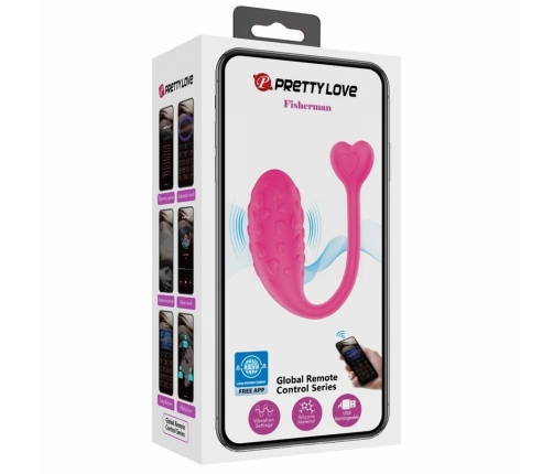 Pretty Love Fisher Pink App-Controlled Vibrating Smart Egg, 12 Modes