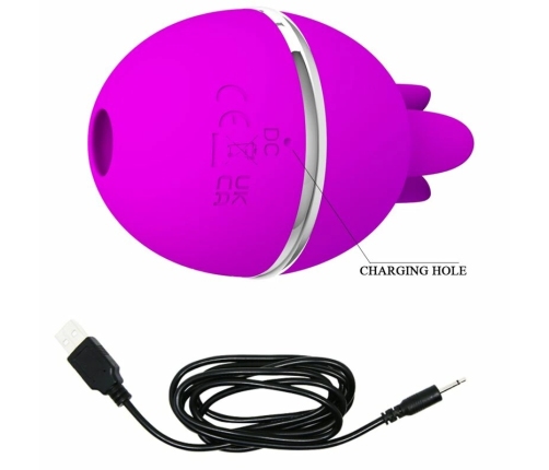 Pretty Love Gemini Ball Purple Silicone Intimate Massager with Pulsation