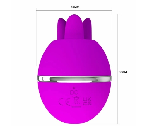 Pretty Love Gemini Ball Purple Silicone Intimate Massager with Pulsation