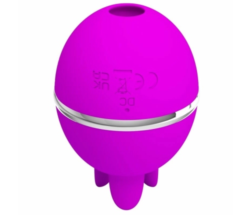 Pretty Love Gemini Ball Purple Silicone Intimate Massager with Pulsation