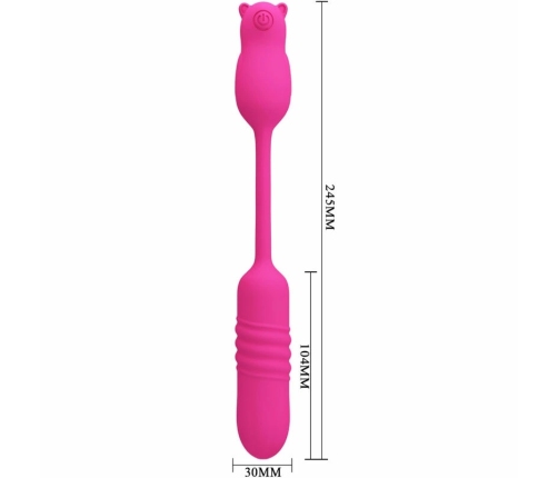Pretty Love Nobikuma Pink Silicone Vibrating Bullet - USB, 6 Modes