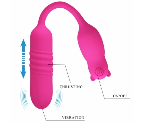 Pretty Love Nobikuma Pink Silicone Vibrating Bullet - USB, 6 Modes