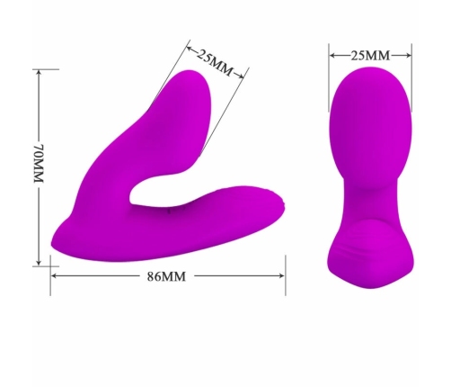 Pretty Love Melvin Intimate Dual Motor Silicone Device with Remote, Pink