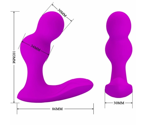 Pretty Love Terrance Flexible Silicone Vibrating Massager Remote Control