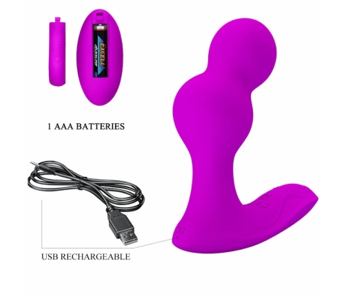 Pretty Love Terrance Flexible Silicone Vibrating Massager Remote Control