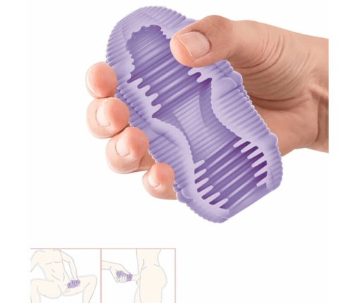 Pretty Love Smooth Stripes Intimate Egg Cup - Compact TPR Flexible Sleeve