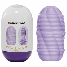 Pretty Love Smooth Stripes Intimate Egg Cup - Compact TPR Flexible Sleeve Pretty Love Smooth Stripes Intimate Egg Cup - Compact TPR Flexible Sleeve