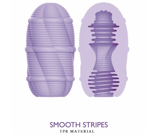 Pretty Love Smooth Stripes Intimate Egg Cup - Compact TPR Flexible Sleeve