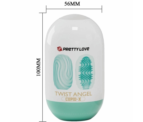 Pretty Love Twist Angel Cupid Egg Intimate Device, TPR, Compact Design