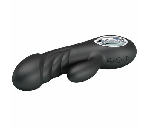 Pretty Love Ansel Black Silicone Vibrator with 7 Vibration Modes USB