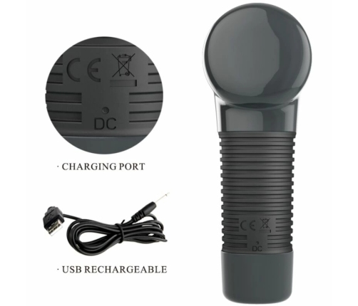 Pretty Love PowerMassager 7 Modes 5 Speeds USB Dark Gray