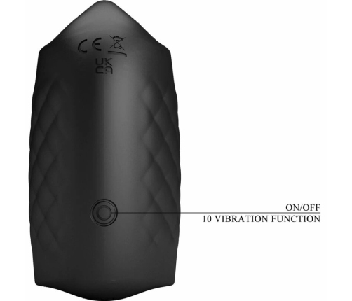 Pretty Love Black Intimate Glans Trainer Rechargeable Vibrating Model 0801S