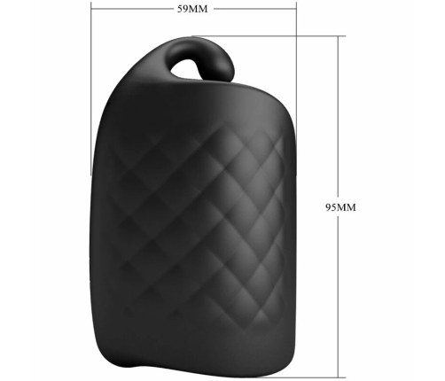 Pretty Love Black Intimate Glans Trainer Rechargeable Vibrating Model 0801S