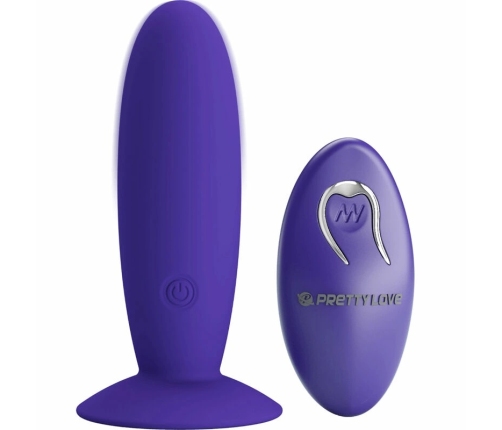 Pretty Love Youth Anal Plug Violet - Silicone Vibrating, Remote, Rechargeable