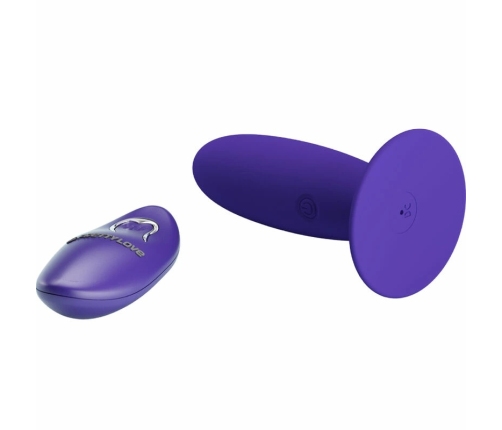 Pretty Love Youth Anal Plug Violet - Silicone Vibrating, Remote, Rechargeable