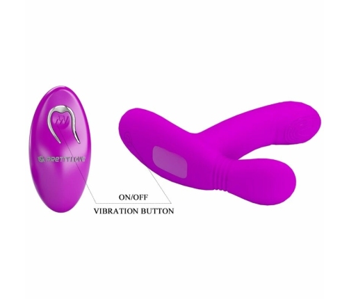 Pretty Love Geri Pink Intimate Massager with Remote, 12 Modes, Silicone