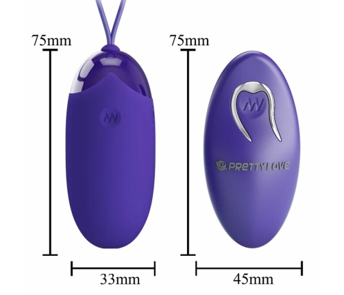 Pretty Love Berger Wireless Intimate Egg Violet 12 Modes Silicone