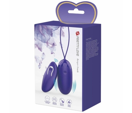 Pretty Love Berger Wireless Intimate Egg Violet 12 Modes Silicone