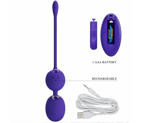 Pretty Love Willie Youth Remote-Control Intimate Trainer Violet Silicone