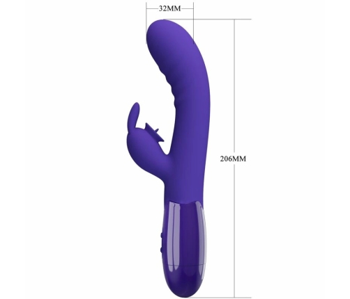 Pretty Love Cerberus Youth Violet Dual-Action Silicone Vibrator USB
