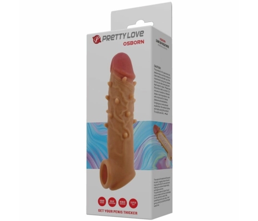 Pretty Love Osborn Silicone Extension Sleeve with Support Ring, Natural Tone