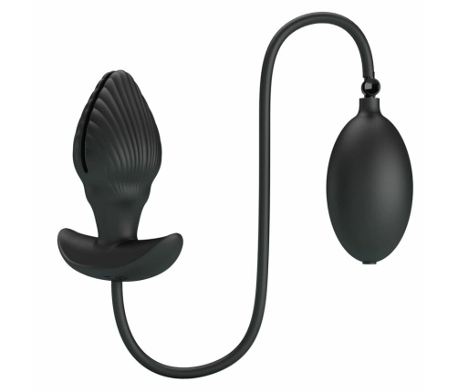 Pretty Love Inflatable Rechargeable Intimate Plug Black Silicone USB