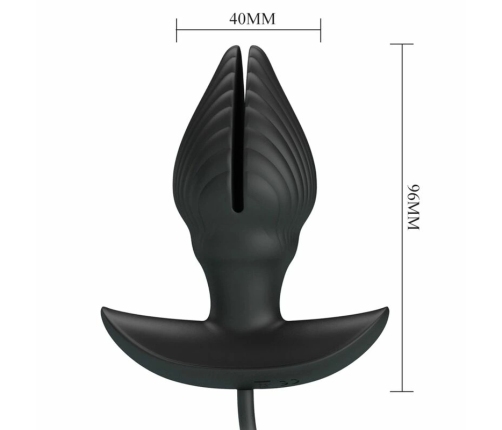 Pretty Love Inflatable Rechargeable Intimate Plug Black Silicone USB