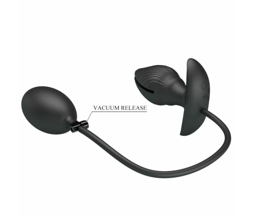 Pretty Love Inflatable Rechargeable Intimate Plug Black Silicone USB